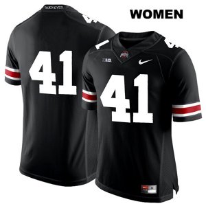 Women's NCAA Ohio State Buckeyes Hayden Jester #41 College Stitched No Name Authentic Nike White Number Black Football Jersey IV20M77OE
